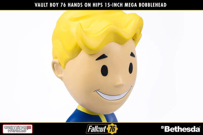 Vault Boy 76 (Hands on Hips) Mega Bobblehead (Hands on Hips) – Gaming Heads – ActionFigure Brasil — ambientada
