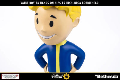 Vault Boy 76 (Hands on Hips) Mega Bobblehead (Hands on Hips) – Gaming Heads – ActionFigure Brasil — ângulo diferente