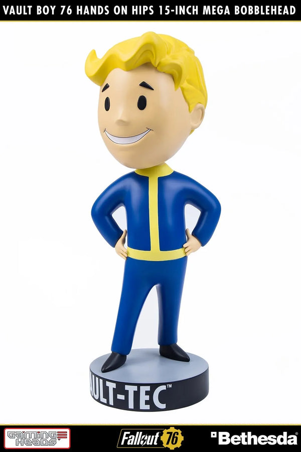 Vault Boy 76 (Hands on Hips) Mega Bobblehead (Hands on Hips) – Gaming Heads – ActionFigure Brasil