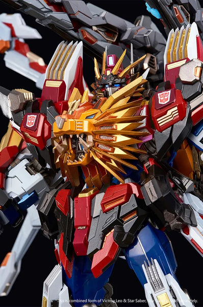 Victory Leo – Flame Toys – ActionFigure Brasil — com base expositora
