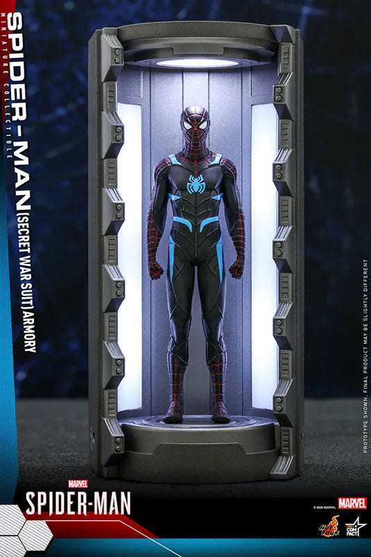 Video Game Masterpiece COMPACT Spider-Man (Secret of Suits / Spider Suit's Hanger)ㅤ – Hot Toys – ActionFigureBrasil