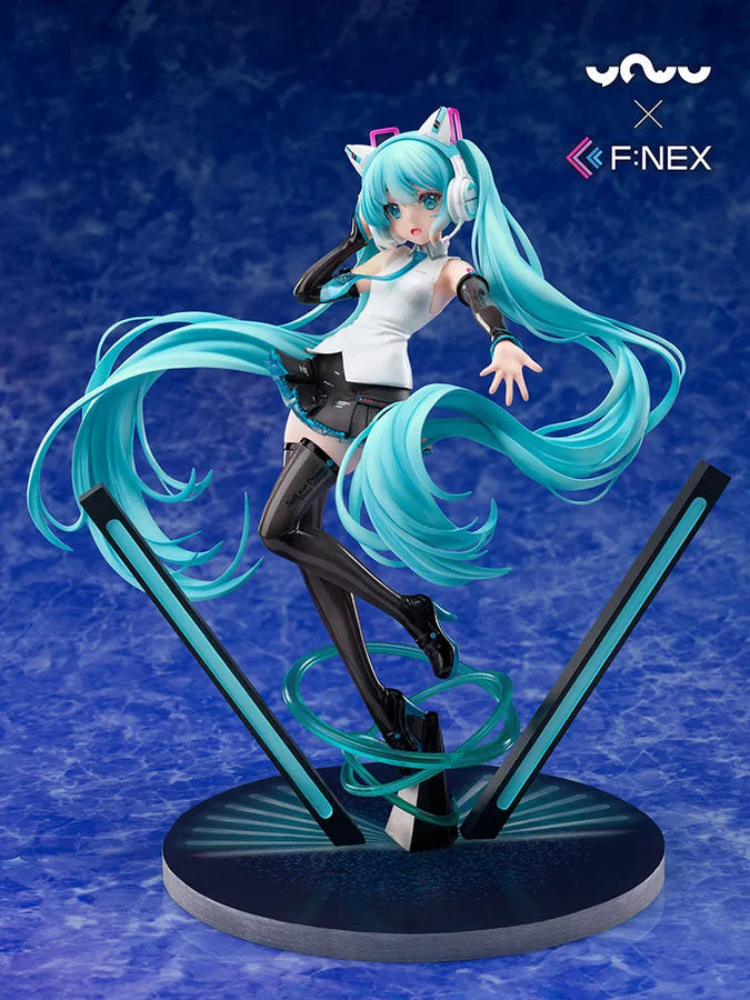 Vocaloid - Hatsune Miku - F:Nex - 1/7 - Nekomimi Headphone Ver. (FuRyu) [Shop Exclusive]ㅤ – FuRyu – ActionFigureBrasil
