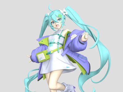 Vocaloid - Hatsune Miku - Hatsune Miku Fashion Figure - Sporty (Taito)ㅤ – Taito – ActionFigureBrasil — ângulo diferente