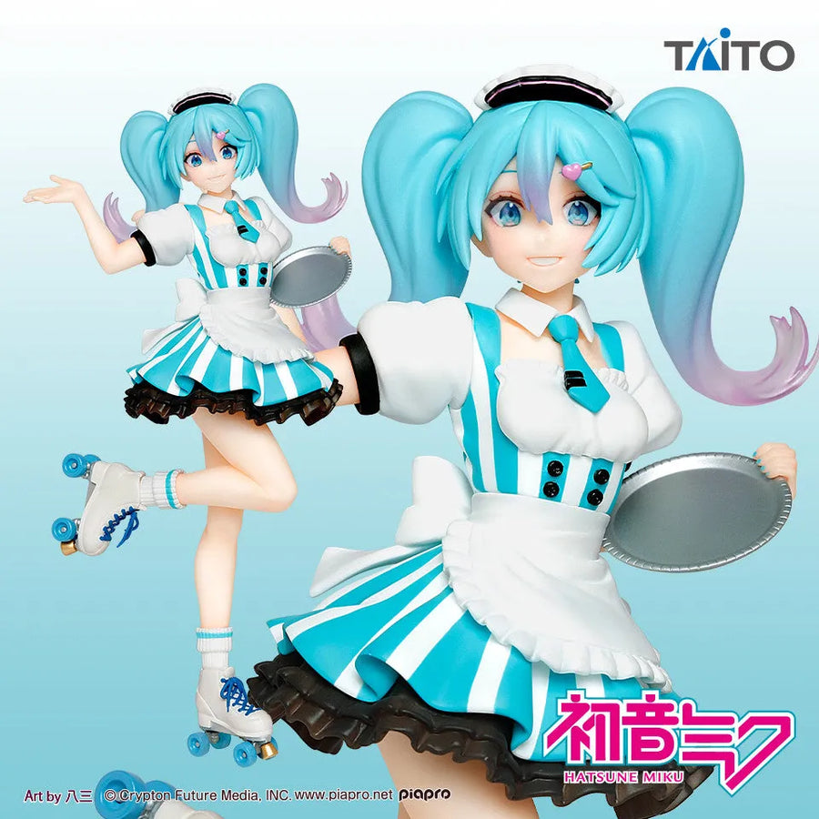 Vocaloid - Hatsune Miku - Hatsune Miku Figure Costumes - Cafe Maid Ver. (Taito)ㅤ – Taito – ActionFigureBrasil
