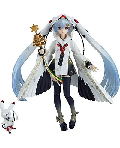 Vocaloid - Hatsune Miku - Rabbit Yukine - Figma EX-045 - Snow 2018, Crane Priestess Ver.ㅤ – Max Factory – ActionFigureBrasil