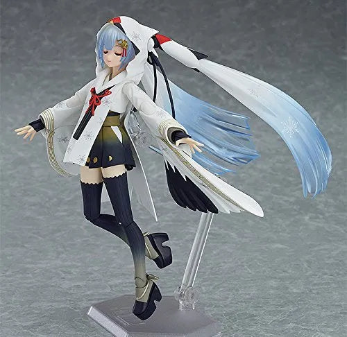 Vocaloid - Hatsune Miku - Rabbit Yukine - Figma EX-045 - Snow 2018, Crane Priestess Ver.ㅤ – Max Factory – ActionFigureBrasil