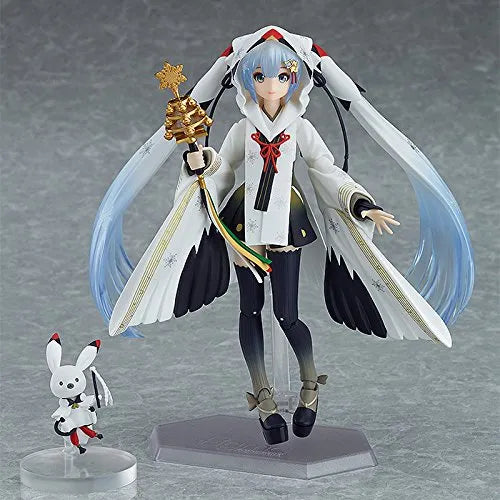 Vocaloid - Hatsune Miku - Rabbit Yukine - Figma EX-045 - Snow 2018, Crane Priestess Ver.ㅤ – Max Factory – ActionFigureBrasil