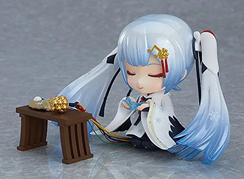 Vocaloid - Hatsune Miku - Rabbit Yukine - Nendoroid #850 - Snow 2018, Crane Priestess Ver.ㅤ – Good Smile Company – ActionFigureBrasil