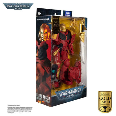 "Warhammer 40,000" Action Figure #07 Blood Angels Primaris Lieutenantㅤ – McFarlane Toys – ActionFigureBrasil — com base expositora