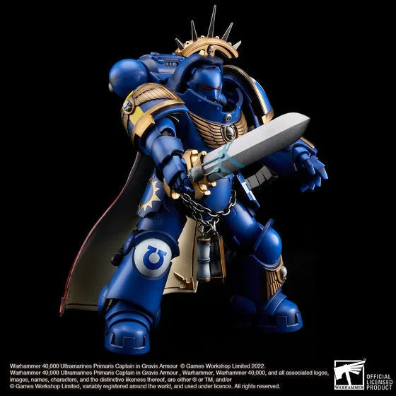 WARHAMMER 40,000 - Ultramarines Primaris - Captain in Gravis Armour (Bandai Spirits) [Shop Exclusive]ㅤ – Bandai Spirits – ActionFigureBrasil