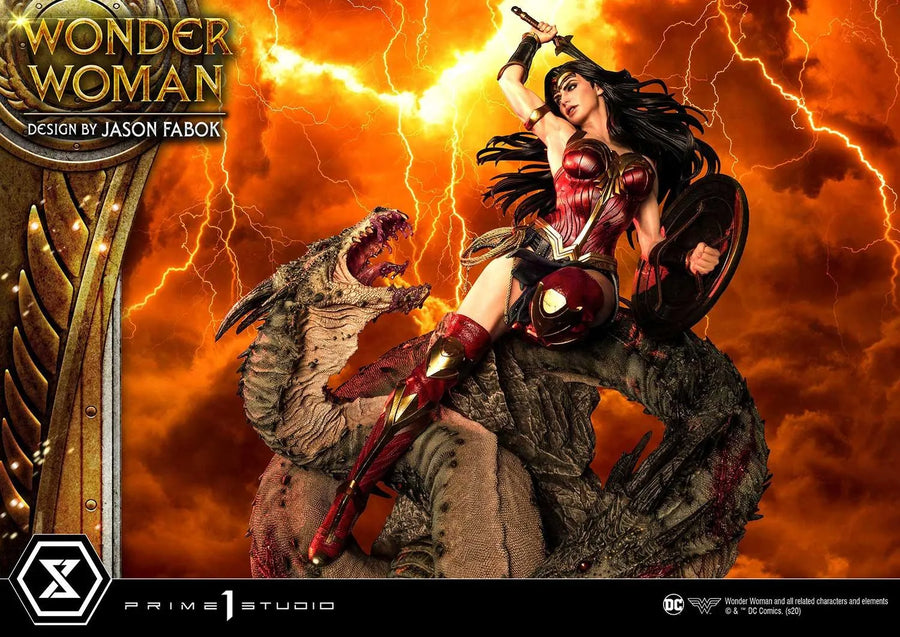Wonder Woman versus Hydra (Regular Version) Wonder Woman (comics) – Prime1Studio – ActionFigure Brasil