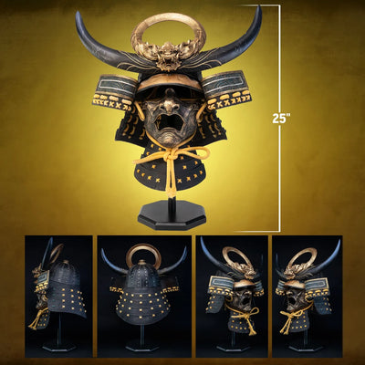 Yasuke Helmet - LIMITED EDITION: 2000 – PureArts – ActionFigure Brasil — com base expositora