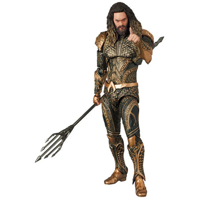 Zack Snyder's Justice League - Aquaman - Mafex No.209 - Zack Snyder's Justice League Ver. (Medicom Toy)ㅤ – Medicom Toy – ActionFigureBrasil — ângulo diferente